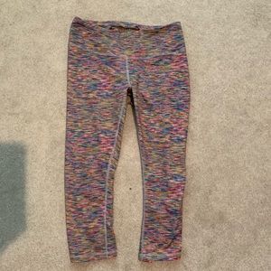 Reebok Rainbow Capri Exercise Leggings.